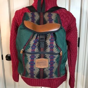 Pendleton Wool-Leather-Canvas Backpack
